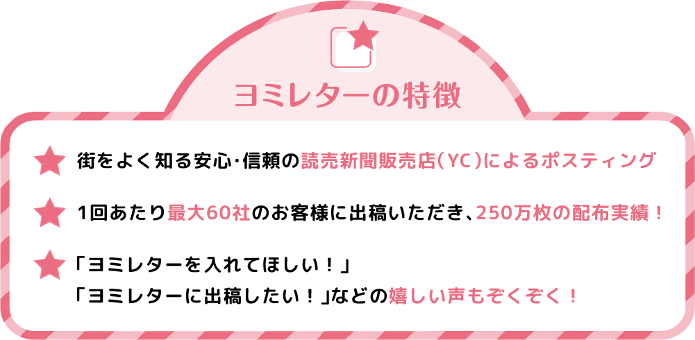 ヨミレターの特徴
